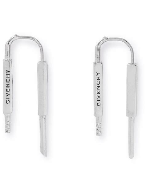 givenchy u lock earrings|U Lock earrings in metal .